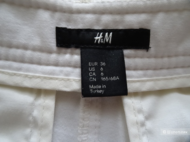 Белые плотные шорты H&M, размер US 6 EUR 36, б/у