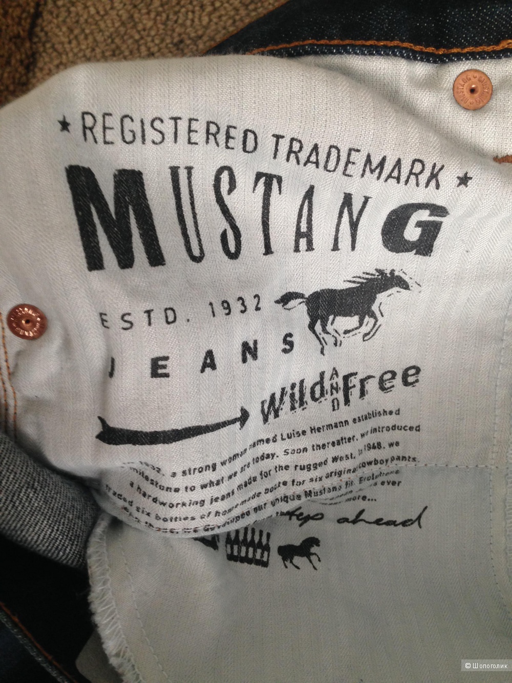 Джинсы мужские MUSTANG размер 33, рост 36