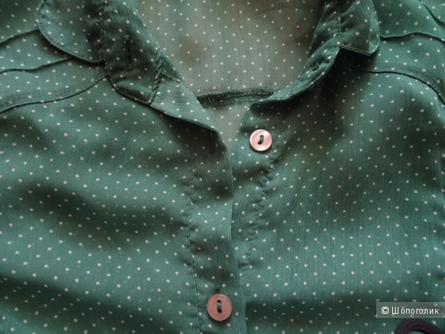 Блузка в мелкий горошек "Аtmosphere", размер 42-44, б/у