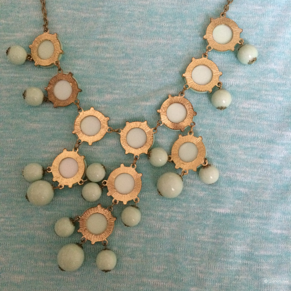 Bubble necklace нежного мятного цвета