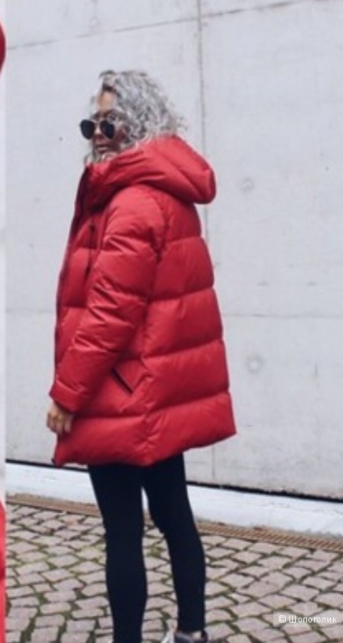 Куртка зимняя красная Zara размер 44