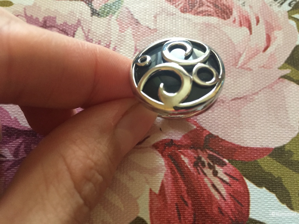 Yarra Sandara серебрянное кольцо с агатом 16,5 размер