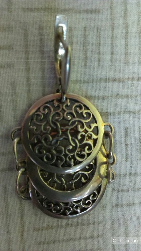 Серебряные серьги  в арабском стиле ручной работы