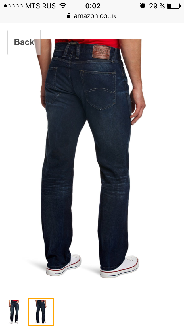 Мужские джинсы Tommy Hilfiger размер 32/34 (большемерят)