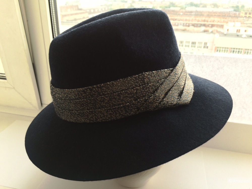 Новая темно-синяя шляпа федора Eugenia Kim / One size