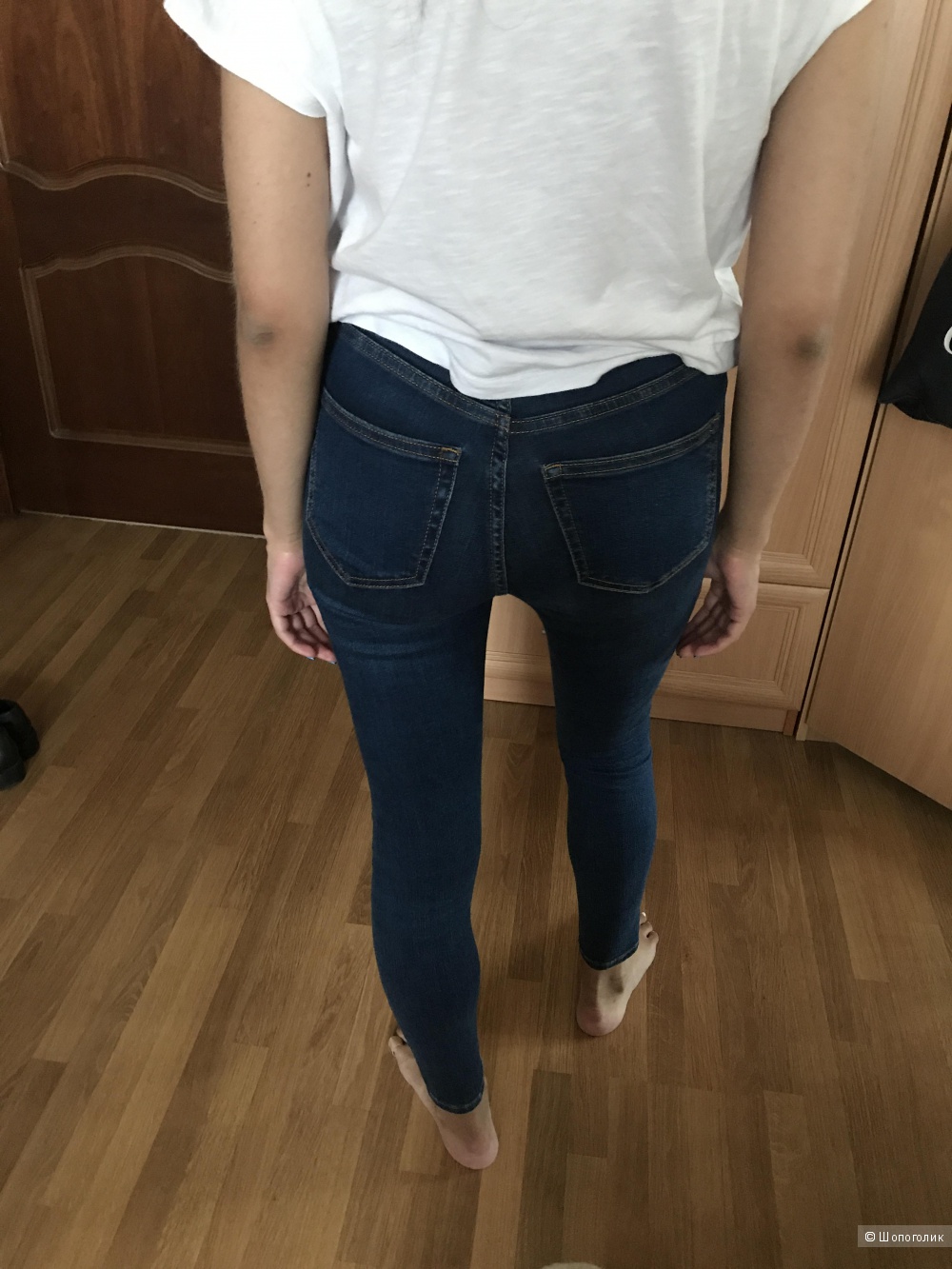 Узкие джинсы Topshop в 24 размере, модель Jamie, цвет indigo