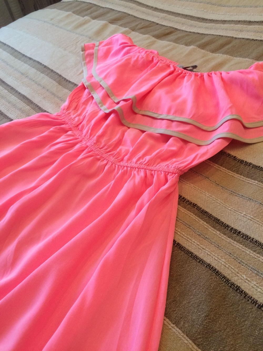 Розовое летнее платье, размер uk12