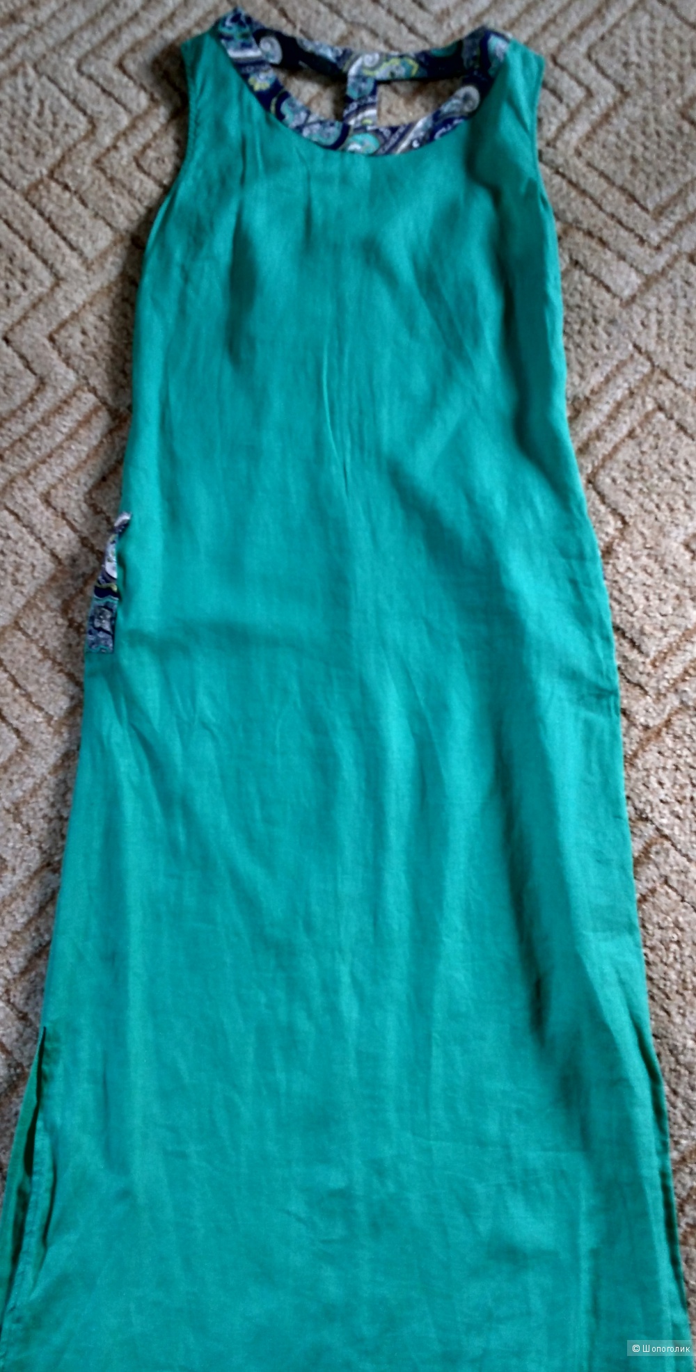Платье льняное длинное в пол размер 46-48
