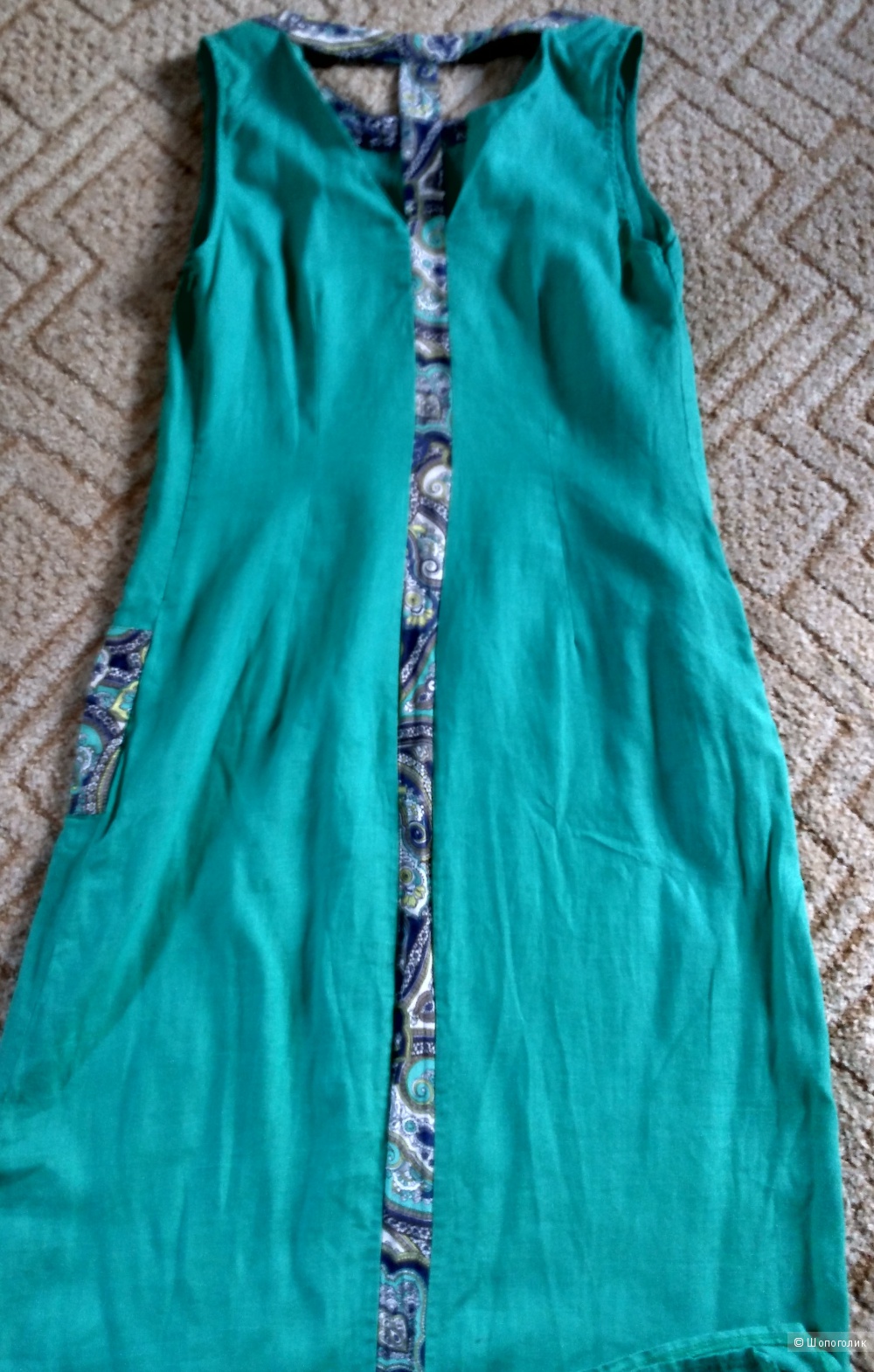 Платье льняное длинное в пол размер 46-48