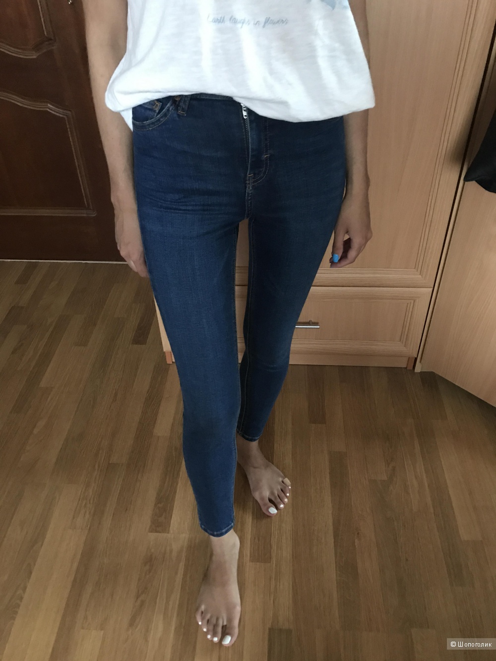 Узкие джинсы Topshop в 24 размере, модель Jamie, цвет indigo