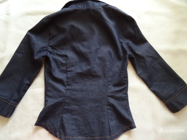 Рубашка джинсовая "Zara", размер 40-42, б/у