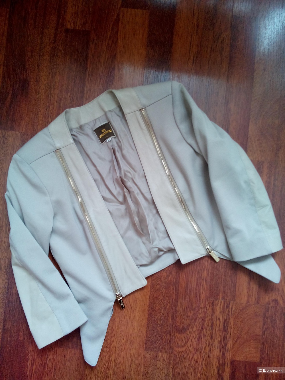 Куртка-болеро(трикотаж-натуральная кожа) GIL SANTUCCI Италия в размере 42 (ИТ)44 росс.