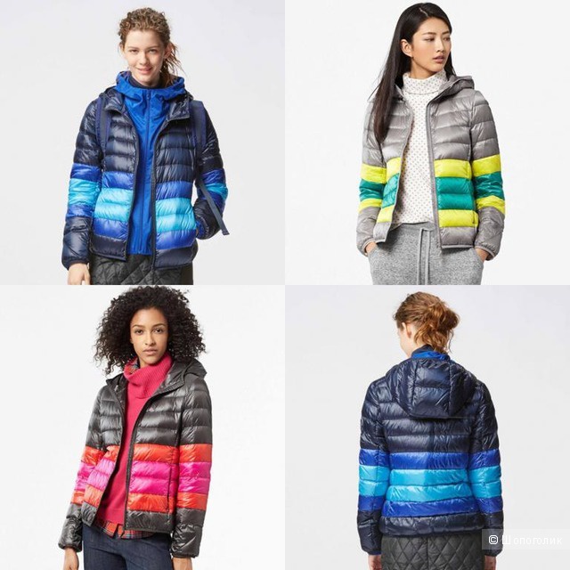 Черный ультралегкий пуховик Uniqlo L