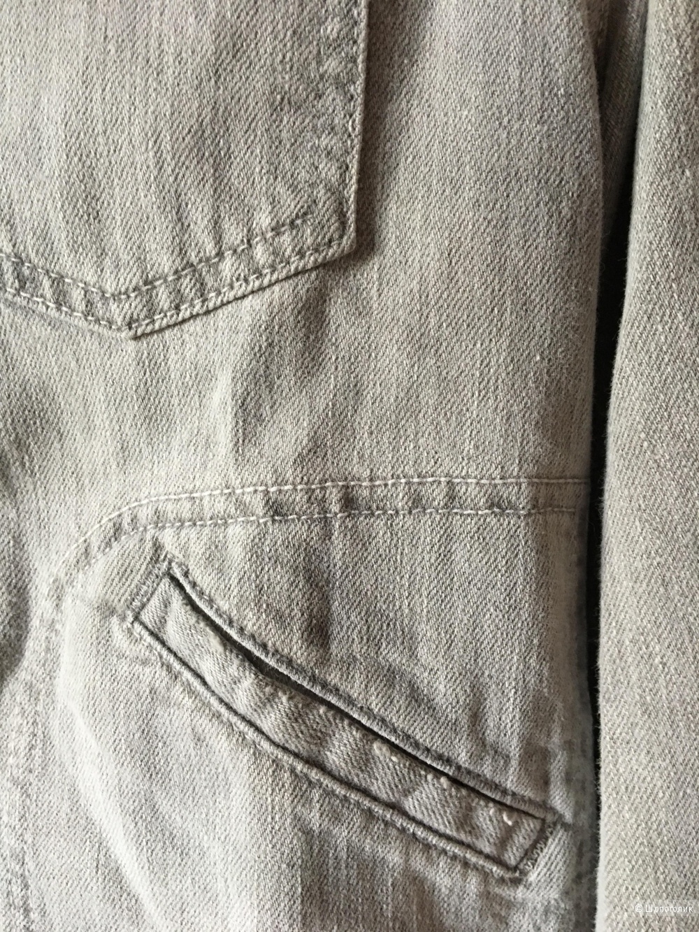 Светло-серая джинсовая куртка CURRENT/ELLIOT, размер 3, (на 46-48)