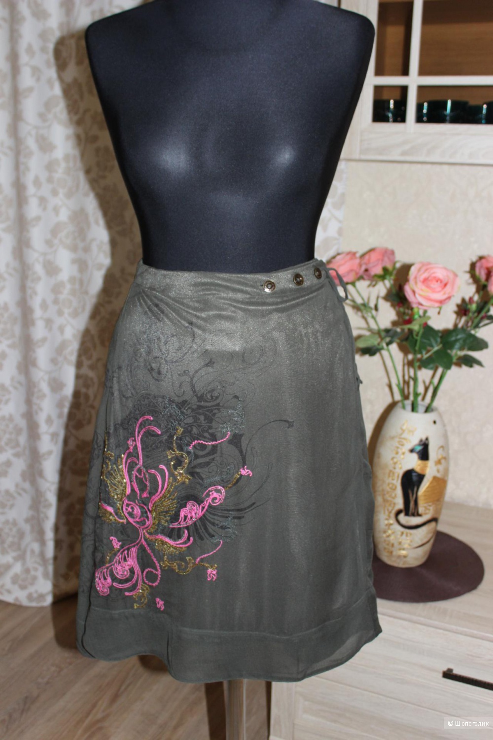 Шелковая юбка DIESEL, размер 44-46