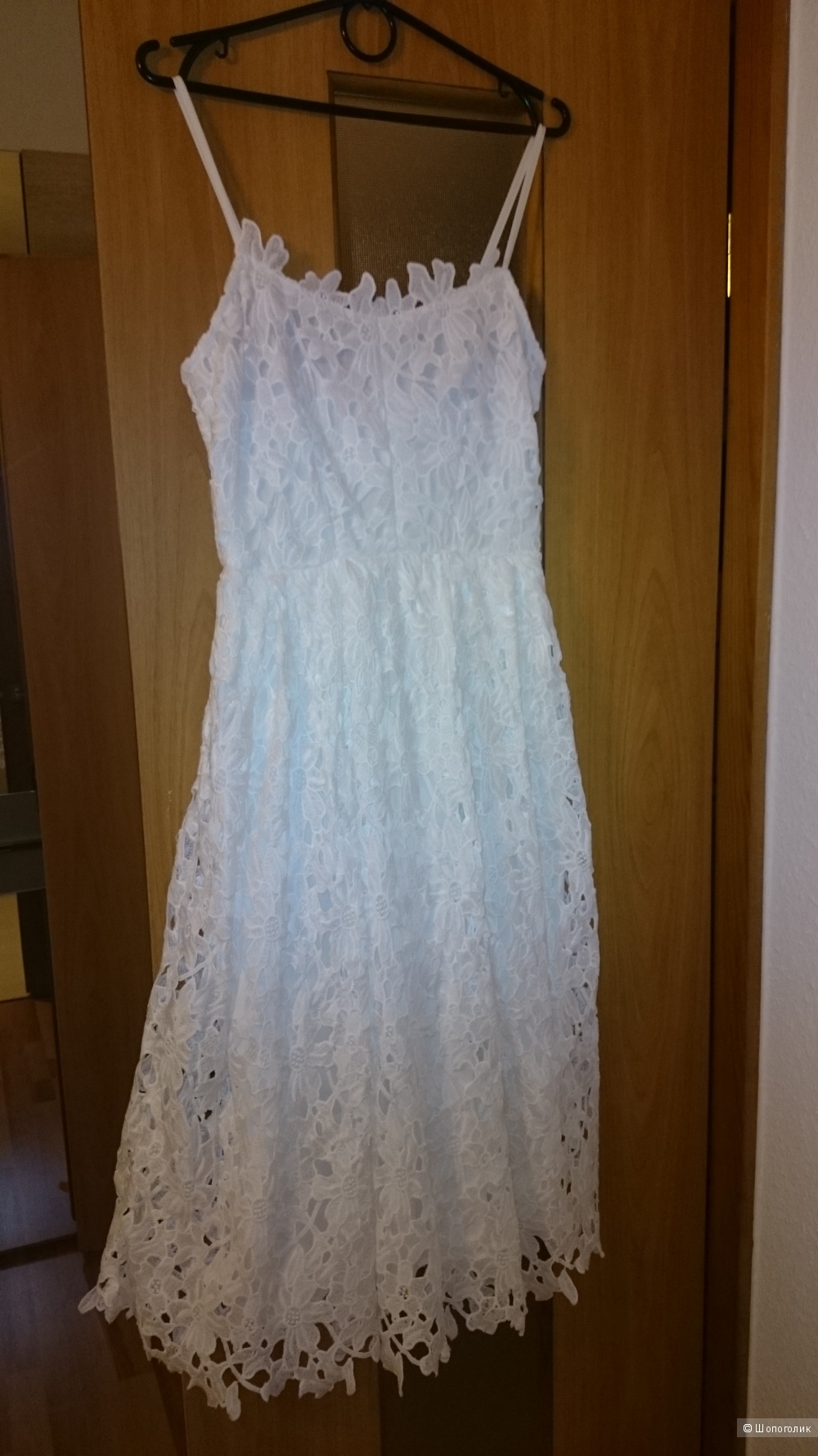 Белое кружевное платье р-р 42