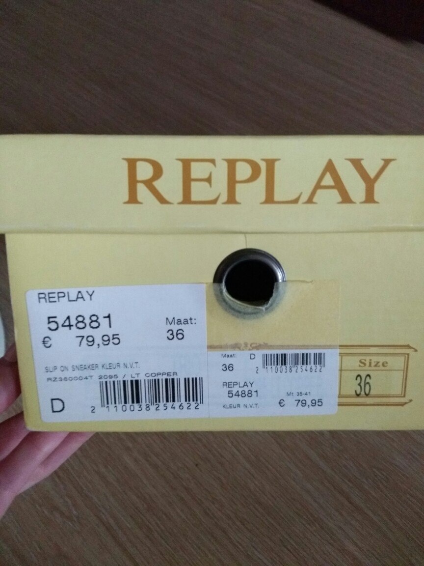 Новые слипоны Replay, размер 36 (23 см)