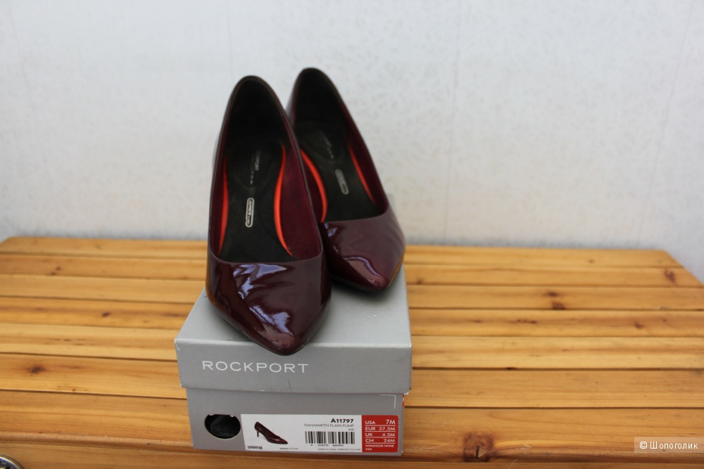Бордовые туфли-лодочки Rockport, 37