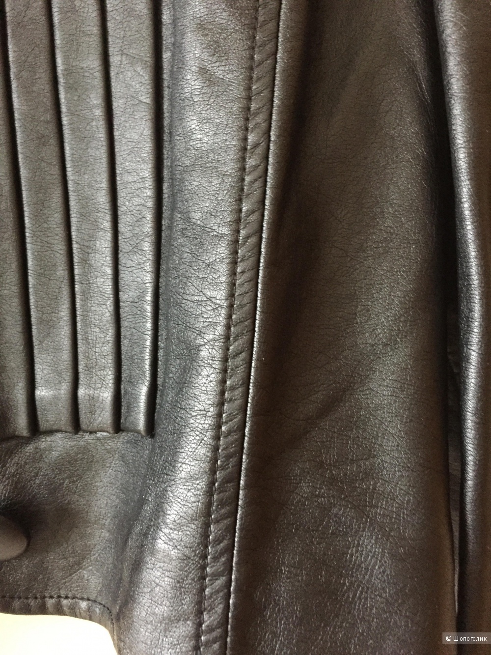Куртка из искусственной кожи датского бренда Vila размер L на М-L.
