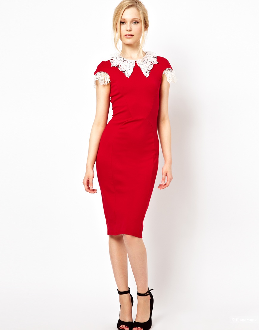 Красное элегантное платье Lydia Bright, размер 8 UK .