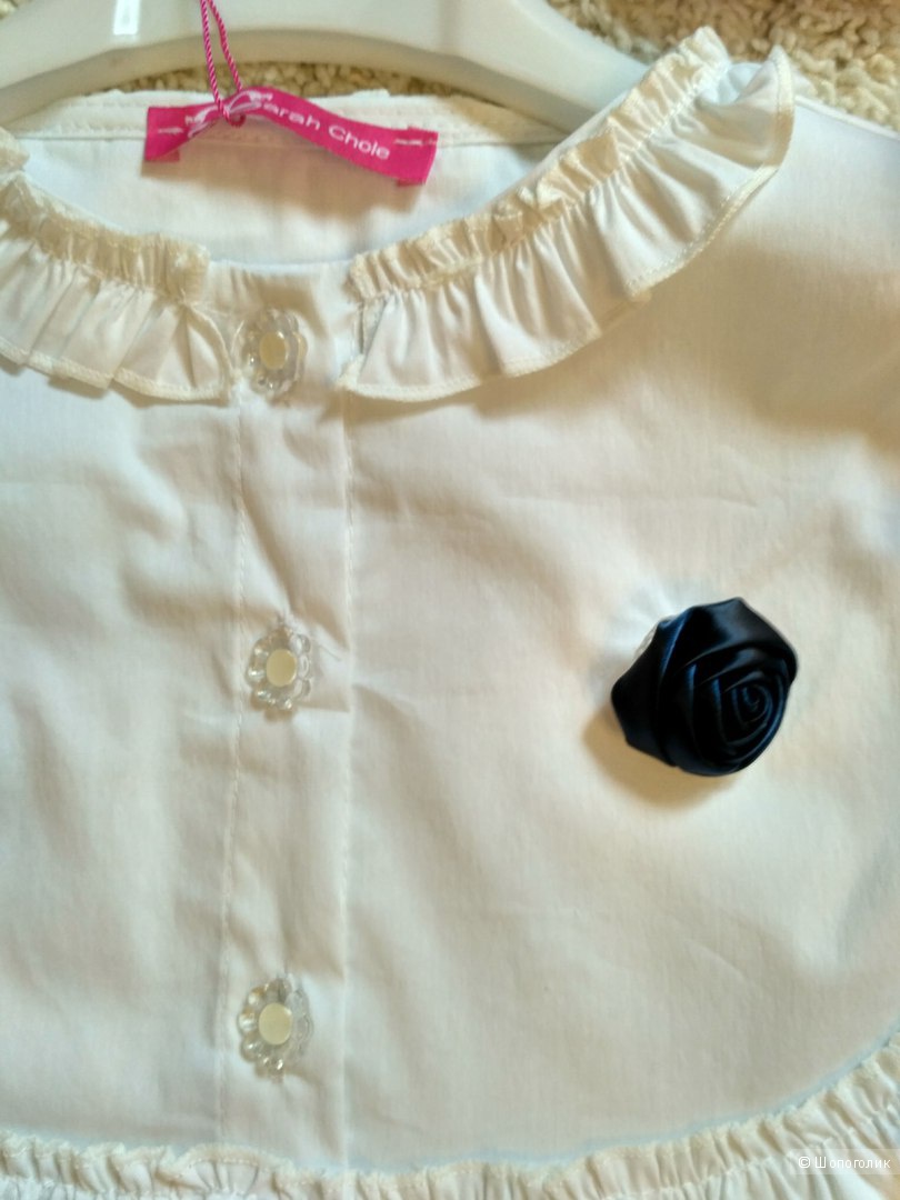 Хлопковая рубашка Sara Chole (Италия).  Размер 6-7 лет.