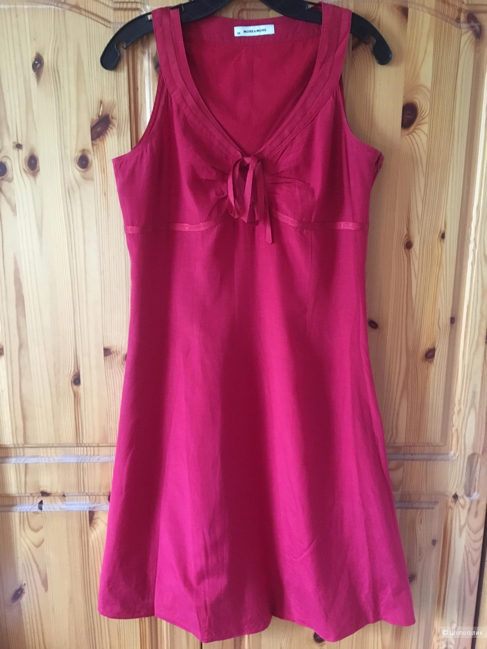 Летнее ярко-красное платье MORE&MORE размер D38 (на росс.46)