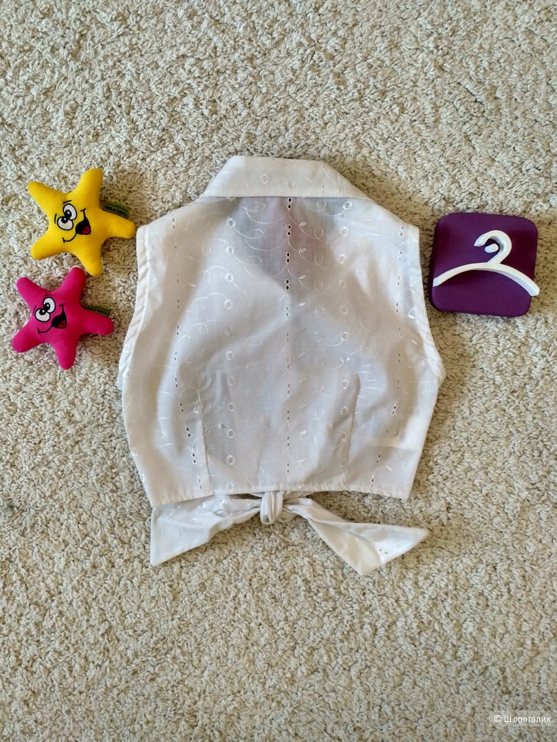 Хлопковая рубашка с завязками Sarah Chole (Италия). Размер 8-9 лет.