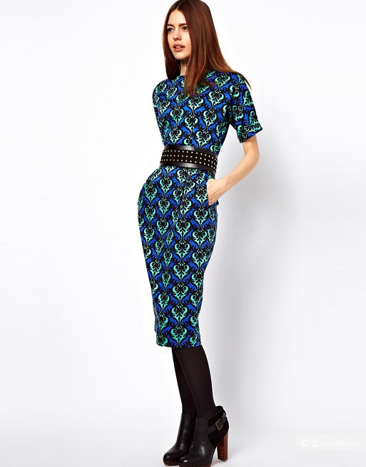 Новое платье ASOS wiggle из хлопка, размер 10 uk
