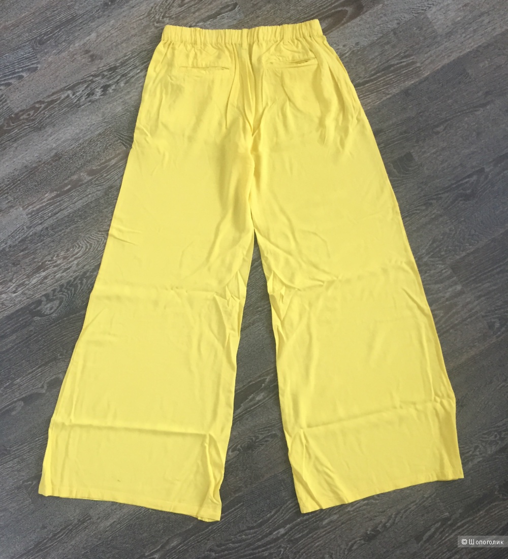 Летние брюки MANGO в стиле бохо желтый лимонный