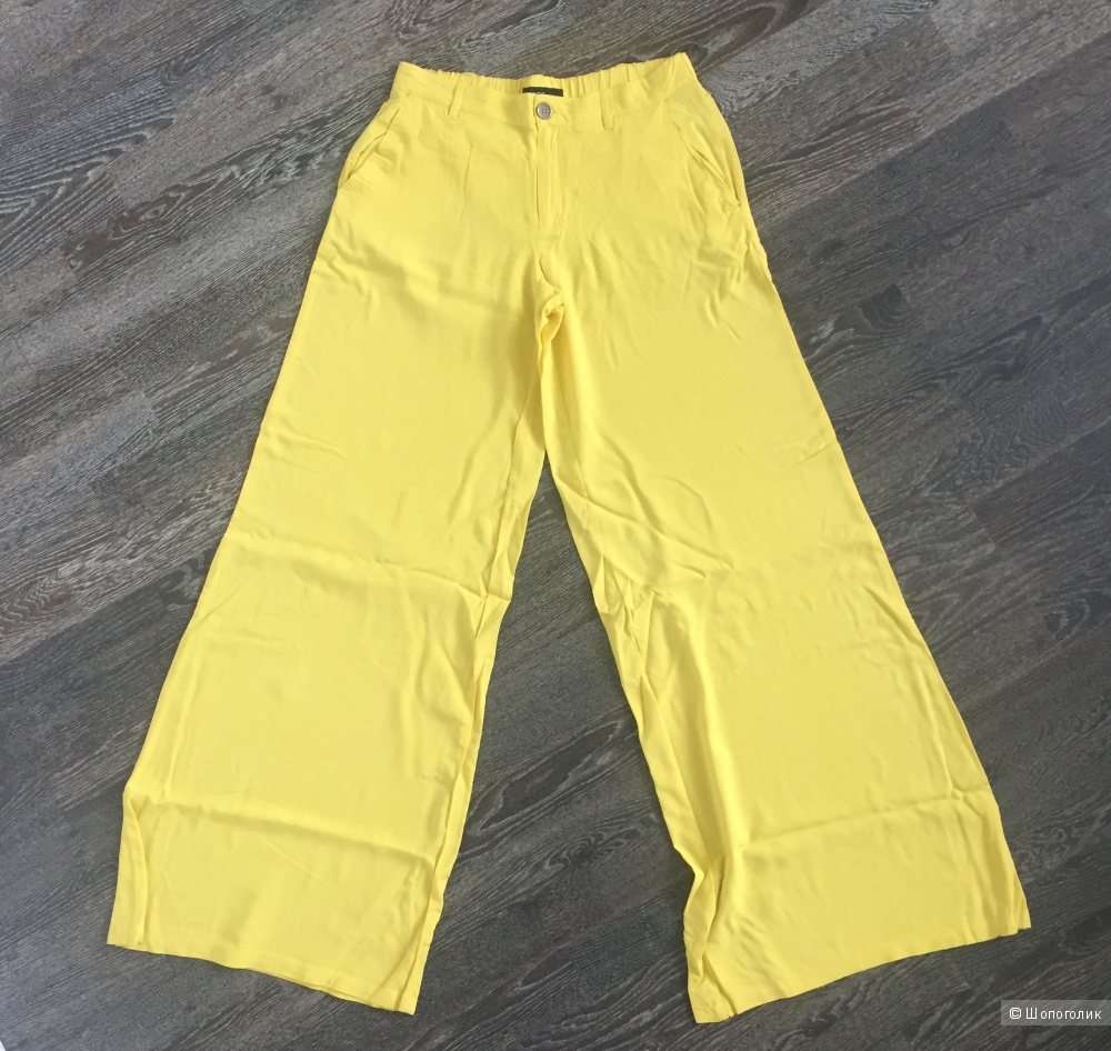 Летние брюки MANGO в стиле бохо желтый лимонный