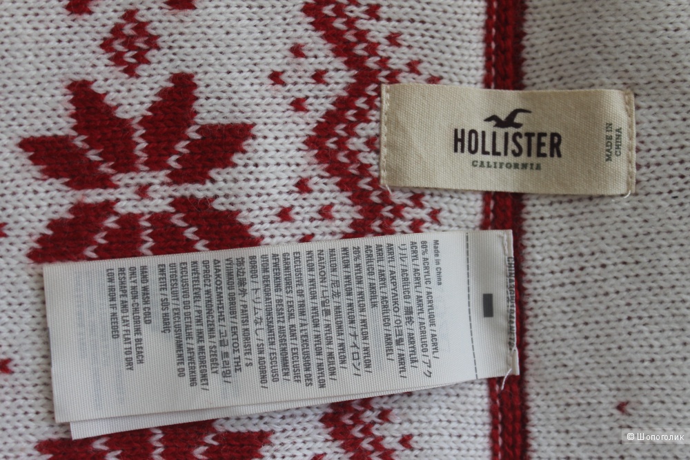 Комплект  шапка + шарф бренда  hollisterco