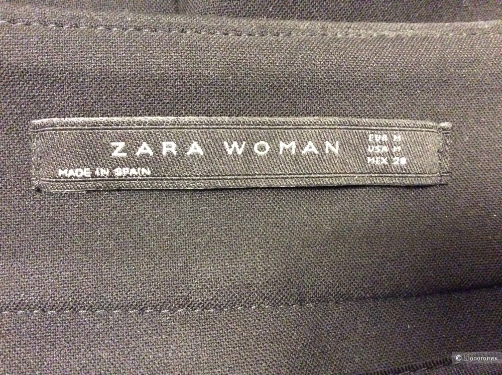 Черная юбка-карандаш ZARA р.М с оригинальной асимметричной имитацией запаха