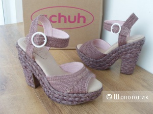 Плетеные босоножки на платформе schuh 40