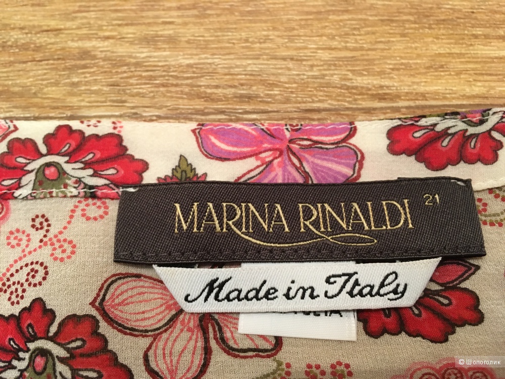 Marina Rinaldi туника 21 = 52-54 Чистый шелк Италия