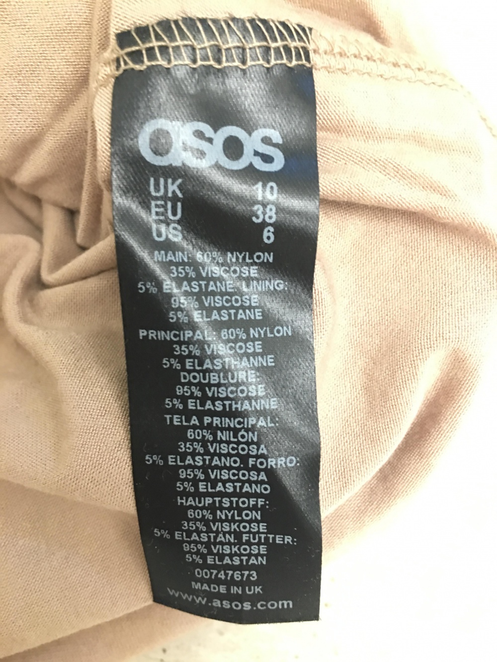 Кружевное платье Asos размер UK10