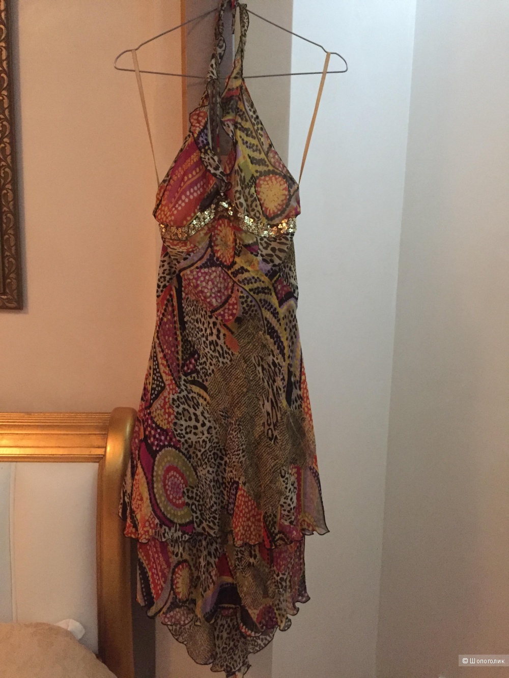 Шёлковое платье NafNaf размер 42