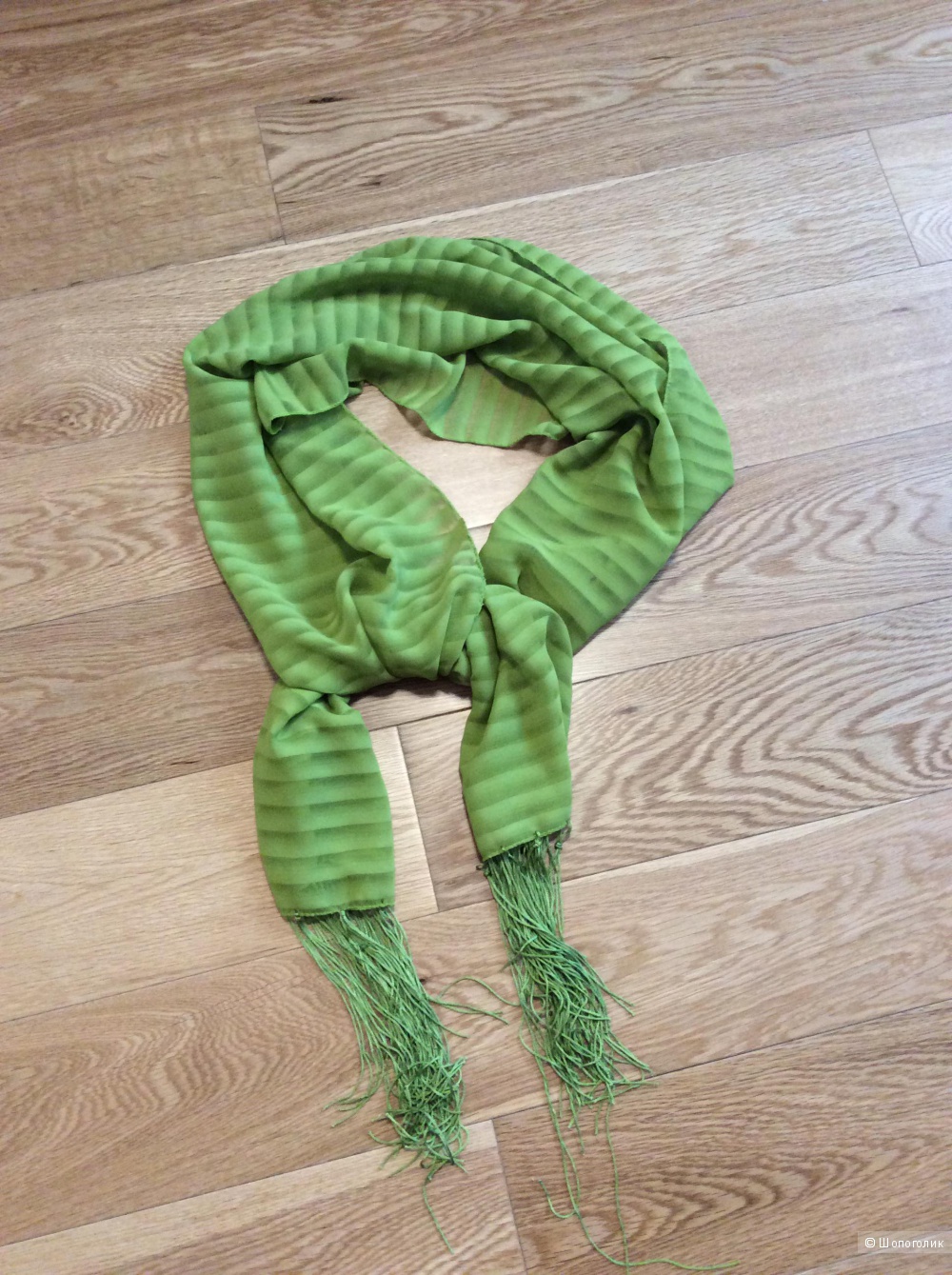 Летний яркий шарфик с бахромой 50*160 см