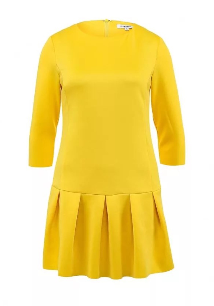 Жёлтое платье S