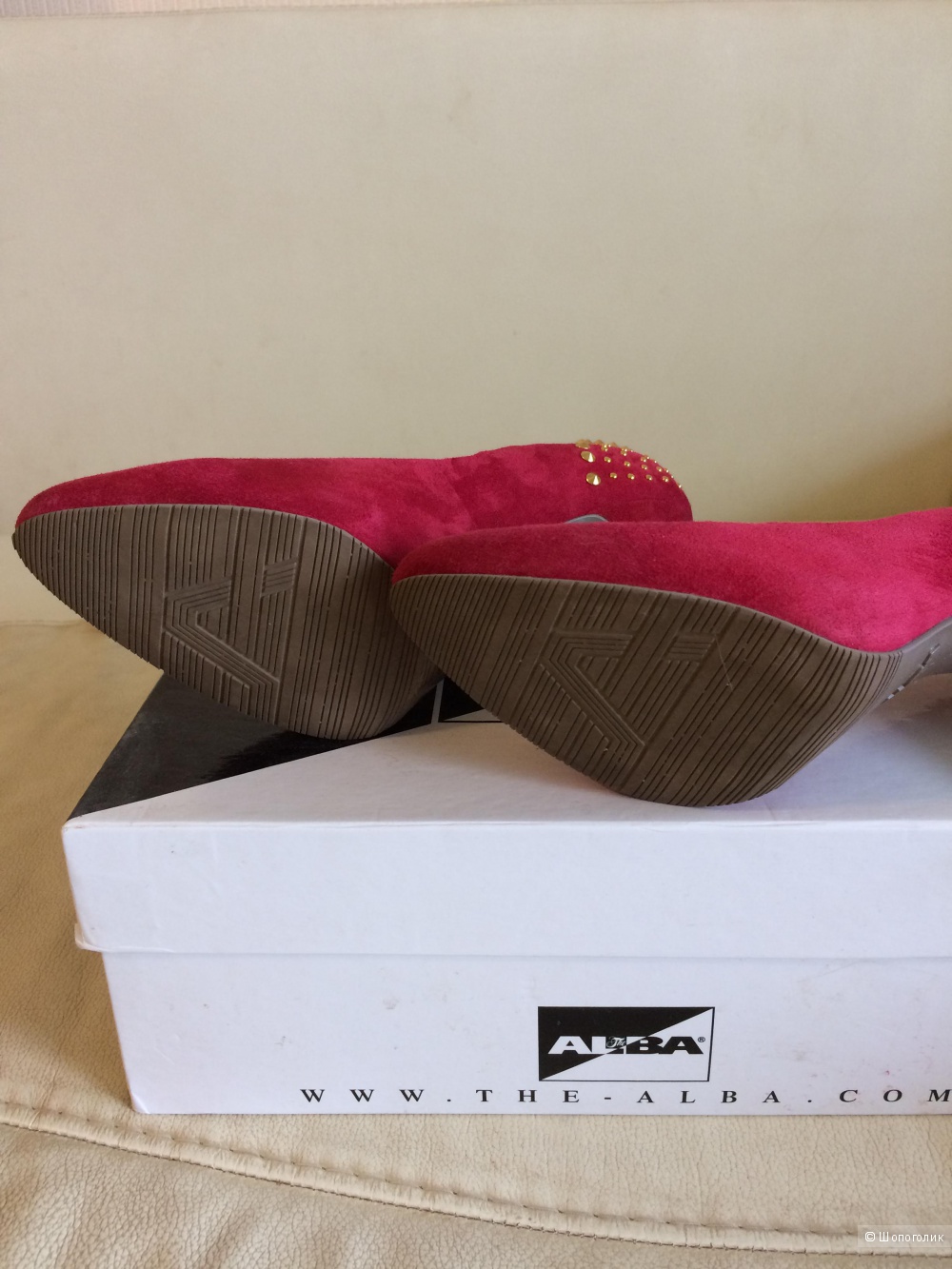 Ягодного цвета туфли alba размер 37