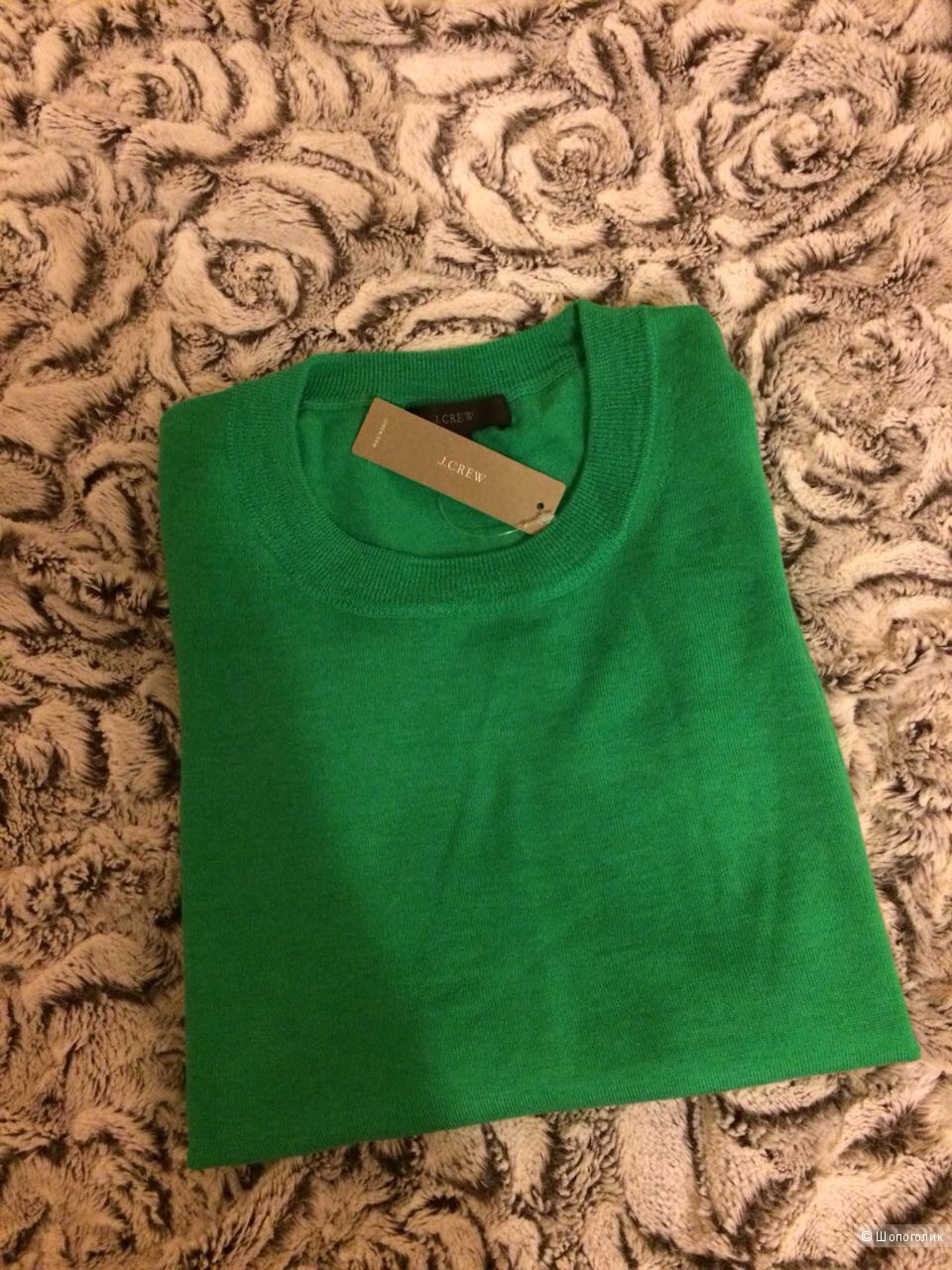 Зелёный свитер jcrew xs-s шерсть мериноса