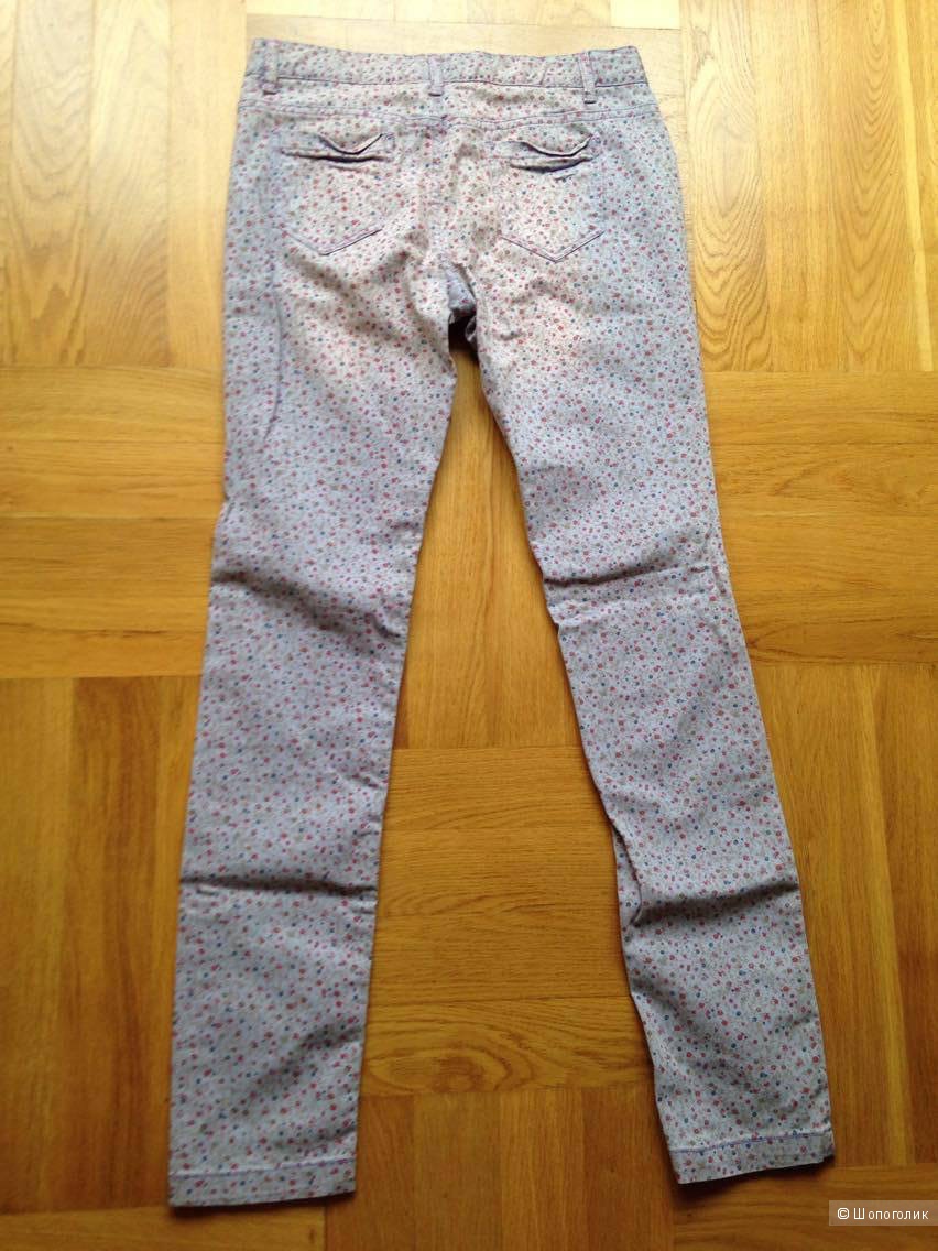 Летние джинсы с цветочным рисунком Zara Kids на 13-14 лет или 164 см.