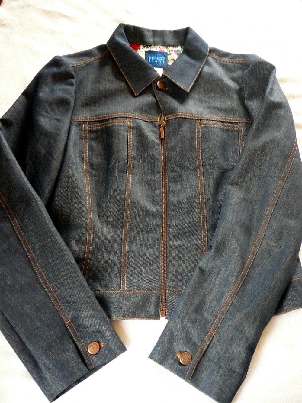 Джинсовая курточка Kenzo Jeans на замке и пуговице р44-46