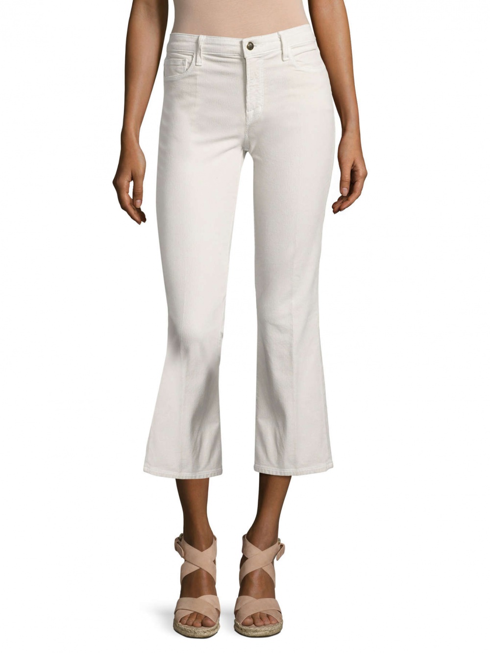 Укороченные светлые вельветовые джинсы J Brand Selena Mid Rise Jeans. Размер 29.