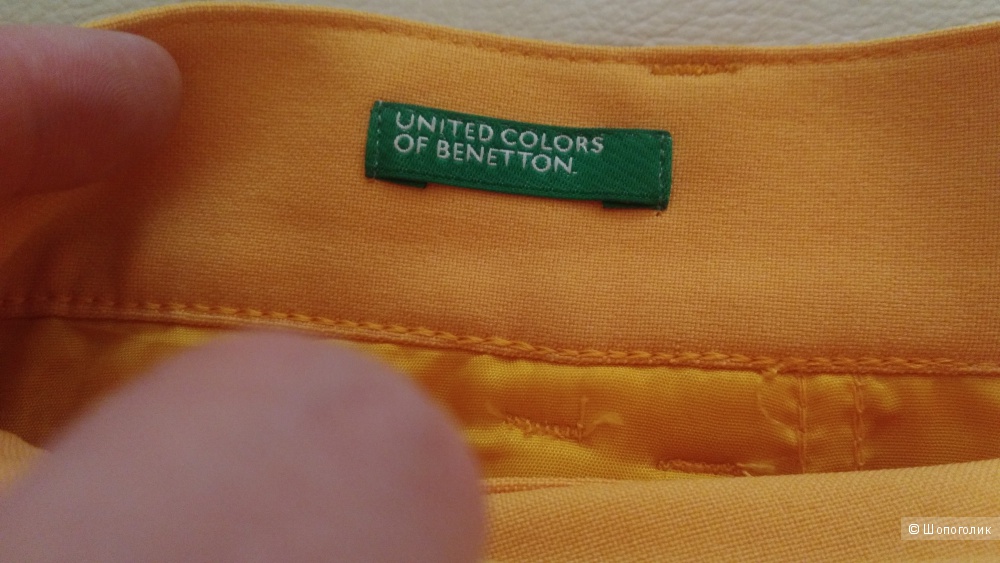 Продам брюки Benetton, размер 42-44 русс, цвет желтый