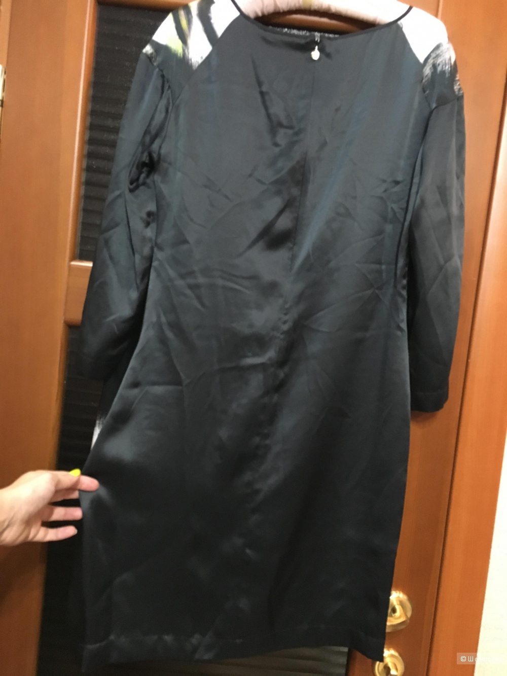 Платье JUST CAVALLI, 48 (Российский размер) - дизайнер: 46 (IT). Черное. Нат. шелк