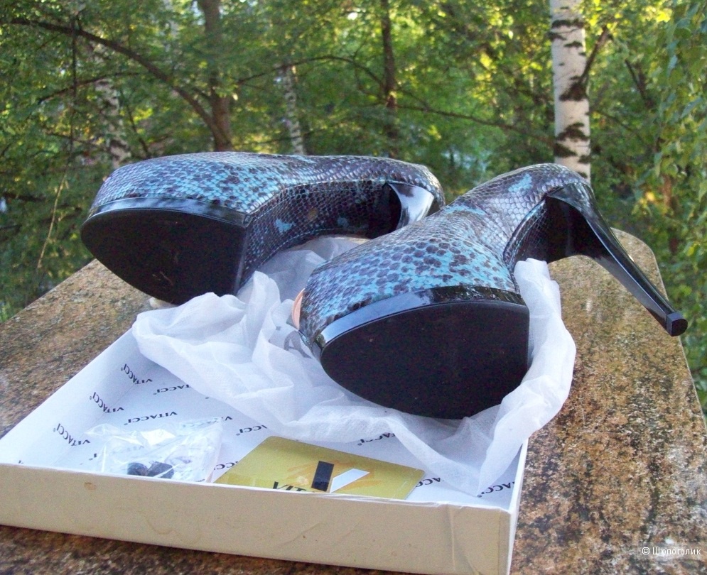 Туфли Vitacci, кожа под рептилию, 39 размер