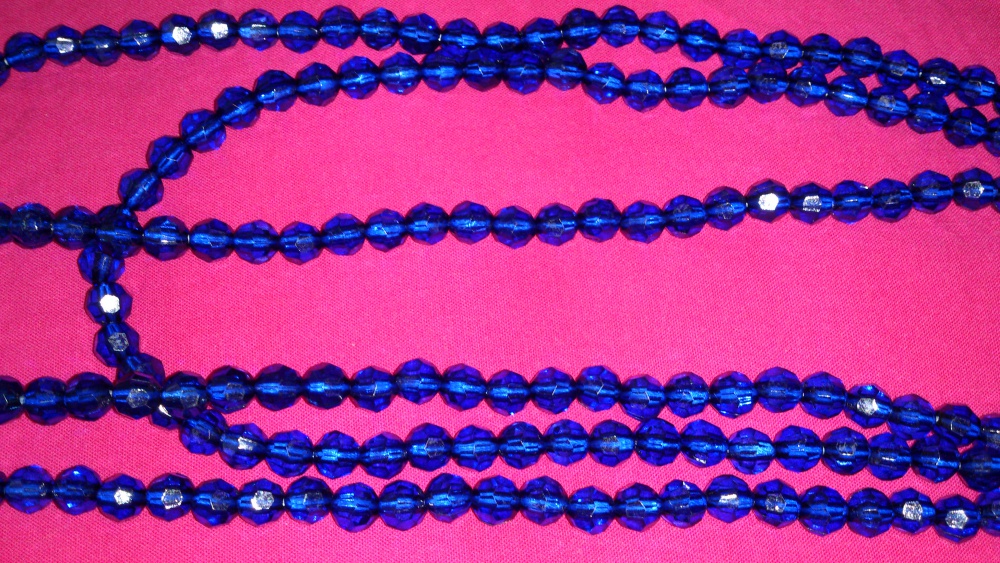 Бусы с синими огранёнными шариками, Lady Collection