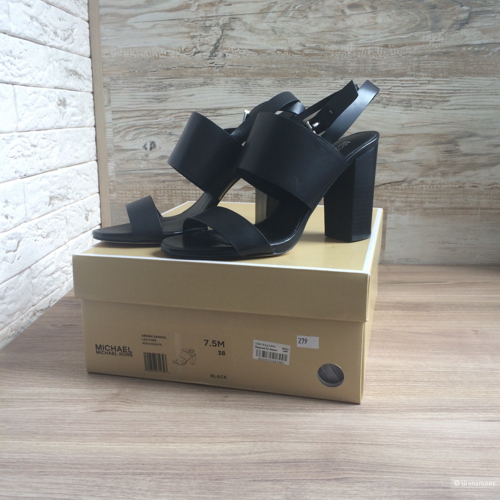 Обувь: Босоножки черные Michael Kors на каблуке, 37 размер