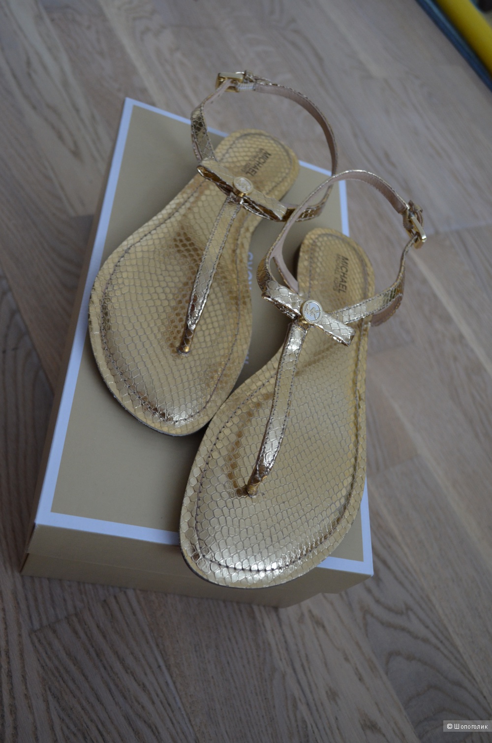 Новые золотые сандалии MICHAEL KORS оригинал, размер 8,5