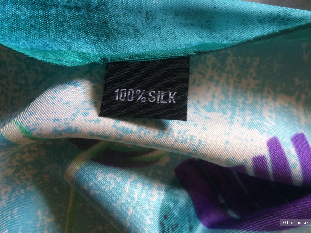 Огромный и безумно красивый шелковый платок GUCCI (копия LUX), размер: 127х134см